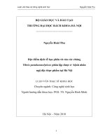 Đặc điểm dịch tễ học phân tử của các chủng v parahaemolyticus phân lập được ở bệnh nhân ngộ độc thực phẩm tại hà nội 