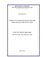 Nghiên cứu xác định nồng độ oxy thích hợp trong bảo quản thóc áp suất thấp  