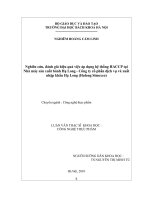 Nghiên cứu, đánh giá hiệu quả việc áp dụng hệ thống HACCP tại nhà máy sản xuất bánh hạ long   công ty cổ phần dịch vụ và xuất nhập khẩu hạ long (halong simexco) 