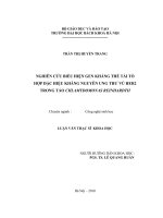 Nghiên cứu biểu hiện gen kháng thể tái tổ hợp đặc hiệu kháng nguyên ung thư vú her2 trong tảo chlamydomonas reinhardtii 