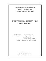 Chất bảo quản trong thực phẩm