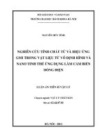 Nghiên cứu tính chất từ và hiệu ứng GMI trong vật liệu từ vô định hình và nano tinh thể ứng dụng làm cảm biến dòng điện 