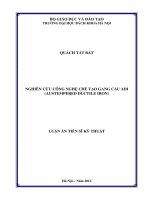 Nghiên cứu công nghệ chế tạo gang cầu ADI (AUSTEMPERED DUCTILE IRON) 