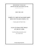 Nghiên cứu thiết kế mạch điều khiển bơm vuốt ứng dụng trong y tế  