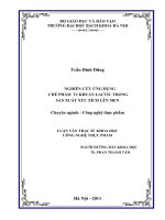 Nghiên cứu ứng dụng chế phẩm vi khuẩn lactic trong sản xuất xúc xích lên men 