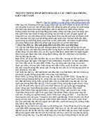 Đề tài truyền thống pháp điển hóa qua các triều đại phong kiến việt nam   luận văn, đồ án, đề tài tốt nghiệp 