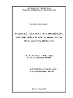 Nghiên cứu sản xuất thịt bò khô bằng phương pháp sấy bức xạ hồng ngoại 