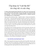 Ứng dụng của luật hấp dẫn vào cuộc sống và công việc