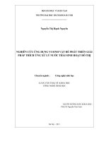Nghiên cứu ứng dụng vi sinh vật để phát triển giải pháp thích ứng xử lý nước thải sinh hoạt đô thị 