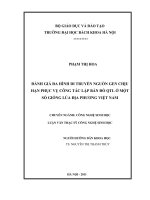 Đánh giá đa hình di truyền nguồn gen chịu hạn phục vụ công tác lập bản đồ QTL ở một số giống lúa địa phương việt nam 