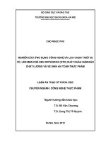 Nghiên cứu ứng dụng công nghệ và lựa chọn thiết bị vò, lên men chè đen orthodox (OTD) xuất khẩu đảm bảo chất lượng và vệ sinh an toàn thực phẩm 