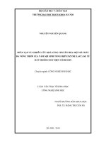 Phân lập và nghiên cứu khả năng chuyển hóa một số chất đa vòng thơm của nấm sợi sinh tổng hợp enzme laccase từ đất nhiễm chất diệt cỏ dioxin 
