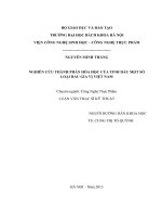 Nghiên cứu thành phần hóa học của tinh dầu một số loại rau gia vị việt nam  