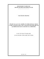 Nghiên cứu phối chế mác thuốc lá điếu có hàm lượng tar và nicotin thấp phù hợp với lộ trình giảm tar và nicotin của chính phủ 