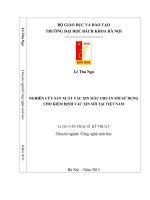 NGHIÊN cứu sản XUẤT vắc XIN mẫu CHUẨN sởi sử DỤNG CHO 