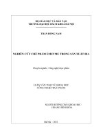 Nghiên cứu ứng dụng chế phẩm enzyme trong sản xuất bia 