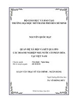 Quan hệ xã hội và kết quả IPO các doanh nghiệp nhà nước cổ phần hóa tại việt nam 