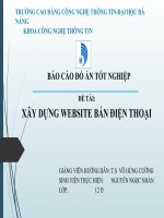 Báo cáo đồ án xây dựng website bán điện thoại di động