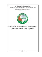 XÂY DỰNG VÀ THỰC HIỆN SEO CHO WEBSITE GIỚI THIỆU PHONG CẢNH VIỆT NAM