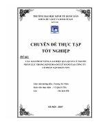 Các giải pháp nâng cao hiệu quả quản lý nguồn nhân lực trong kinh doanh lữ hành tại công ty cổ phần tập đoàn NTT