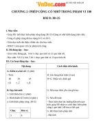 Giáo án Toán 2 chương 2 bài 8