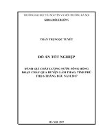 ĐÁNH GIÁ CHẤT LƯỢNG NƯỚC SÔNG HỒNG                  ĐOẠN CHẢY QUA HUYỆN LÂM THAO, TỈNH PHÚ THỌ 6 THÁNG ĐẦU NĂM 2017