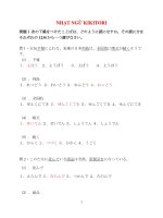 NHẬT NGỮ KIKITORI đề thi n3 kèm đáp án