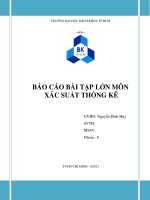 giải bài tập lớn môn xác suất thống kê