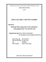 Đánh giá hiện trạng quản lý môi trường khu  Công nghiệp Thụy Vân tỉnh Phú Thọ