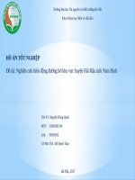 SLIDE Nghiên cứu biến động đường bờ khu vực huyện Hải Hậu tỉnh Nam Định