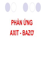 Chương 3   phản ứng axit   bazo 