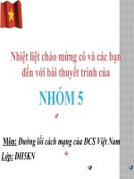 SLIDE bài thuyết trình: Đường lối cách mạng ĐCS Việt Nam