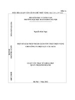 Một số giải pháp nhằm giảm thiểu tổn thất điện năng cho công ty điện lực cầu giấy 