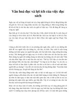 Văn hoá đọc và lợi ích của việc đọc sách