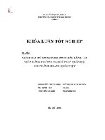 Giải pháp mở rộng hoạt động bảo lãnh tại ngân hàng thương mại cổ phần quân đội chi nhánh hoàng quốc việt (Khóa luận tốt nghiệp)