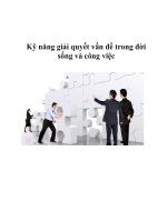 Kỹ năng giải quyết vấn đề trong đời sống và công việc