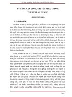 KỸ NĂNG VẬN ĐỘNG, THUYẾT PHỤC TRONG THI HÀNH ÁN DÂN SỰ