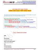 100 đoạn hội thoại tiếng anh giao tiếp hàng ngày