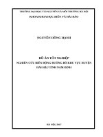 NGHIÊN CỨU BIẾN ĐỘNG ĐƯỜNG BỜ KHU VỰC HUYỆN HẢI HẬU TỈNH NAM ĐỊNH