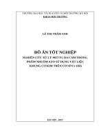 NGHIÊN CỨU XỬ LÝ METYL DA CAM TRONG  PHẨM NHUỘM AZO SỬ DỤNG VẬT LIỆU  KHUNG CƠ KIM TRÊN CƠ SỞ Cr (III)