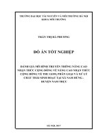 ĐÁNH GIÁ MÔ HÌNH TRUYỀN THÔNG NÂNG CAO NHẬN THỨC CỘNG ĐỒNG VỀ NÂNG CAO NHẬN THỨC CỘNG ĐỒNG VỀ THU GOM, PHÂN LOẠI VÀ XỬ LÝ CHẤT THẢI SINH HOẠT TẠI XÃ NAM HÙNG   HUYỆN NAM TRỰC