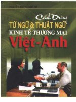 Cách dùng từ ngữ và thuật ngữ kinh tế thương mại việt anh