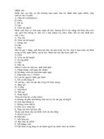 câu hỏi trắc nghiệm da liễu có đáp án (full)