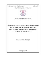 Tình trạng nhạy cảm ngà răng ở thành phố HCM, yếu tố nguy cơ   hiệu quả điều trị bằng các loại thuốc đánh răng chống nhạy cảm ngà
