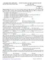 de thi thu mon hoa truong THPT chuyen quoc hoc hue