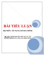 Tiểu luận thẩm quyền xét xử vụ án hành chính của tòa án nhân dân, luận văn tốt nghiệp đại học, thạc sĩ, đồ án,tiểu luận tốt nghiệp 