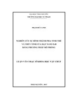 Nghiên cứu sự hình thành pha tinh thể và thủy tinh của hạt nano FeB bằng phương pháp mô phỏng (LV thạc sĩ)