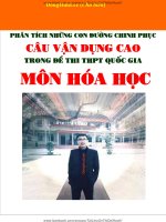 (HOÁ)  CHINH PHỤC câu vận DỤNG CAO TRONG đề THI THPTQG