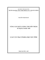 Nâng cao chất lượng ảnh viễn thám sử dụng logic mờ (LV thạc sĩ)