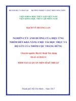 Nghiên cứu ảnh hưởng của hiệu ứng nhóm đến khả năng chịu tải dọc trục và độ lún của nhóm cọc thẳng đứng (tt) 